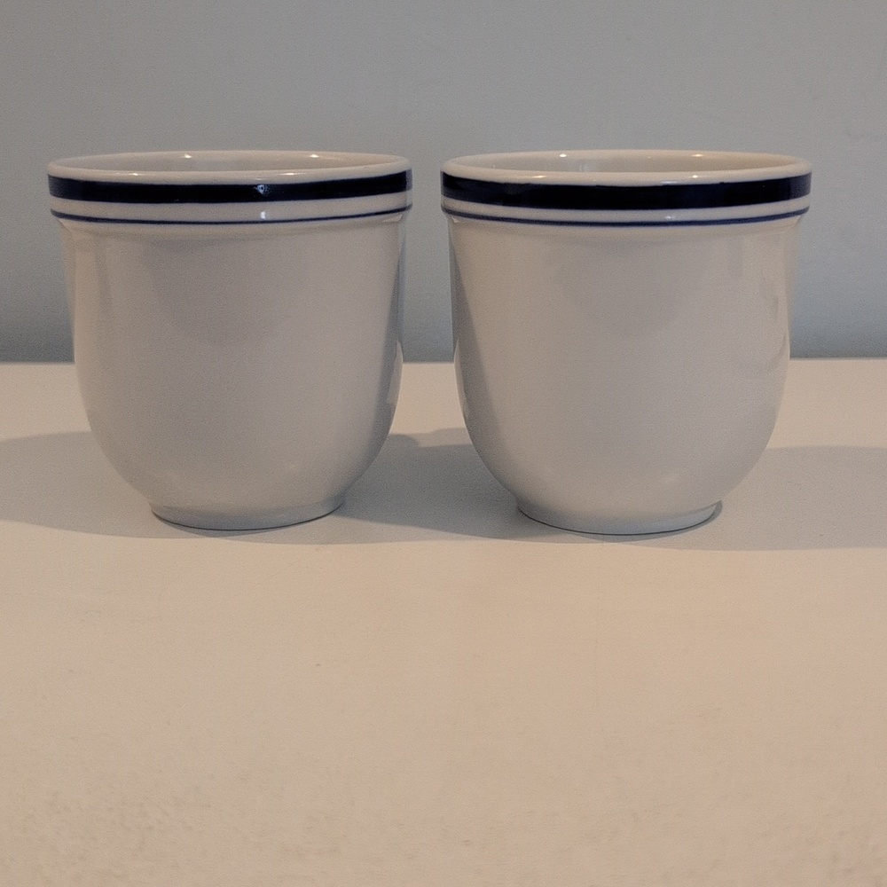 Pottery Barn Ceramic 12 Ounce Club Blue Coffee Mug Set. - Picture 4 of 16